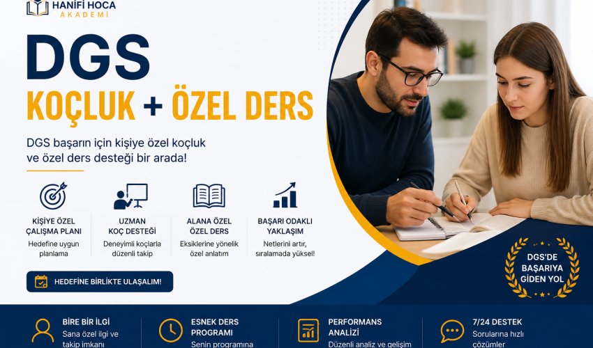 dgs kocluk DGS Koçluk Paketi ve Bireysel Özel Ders (Aylık)