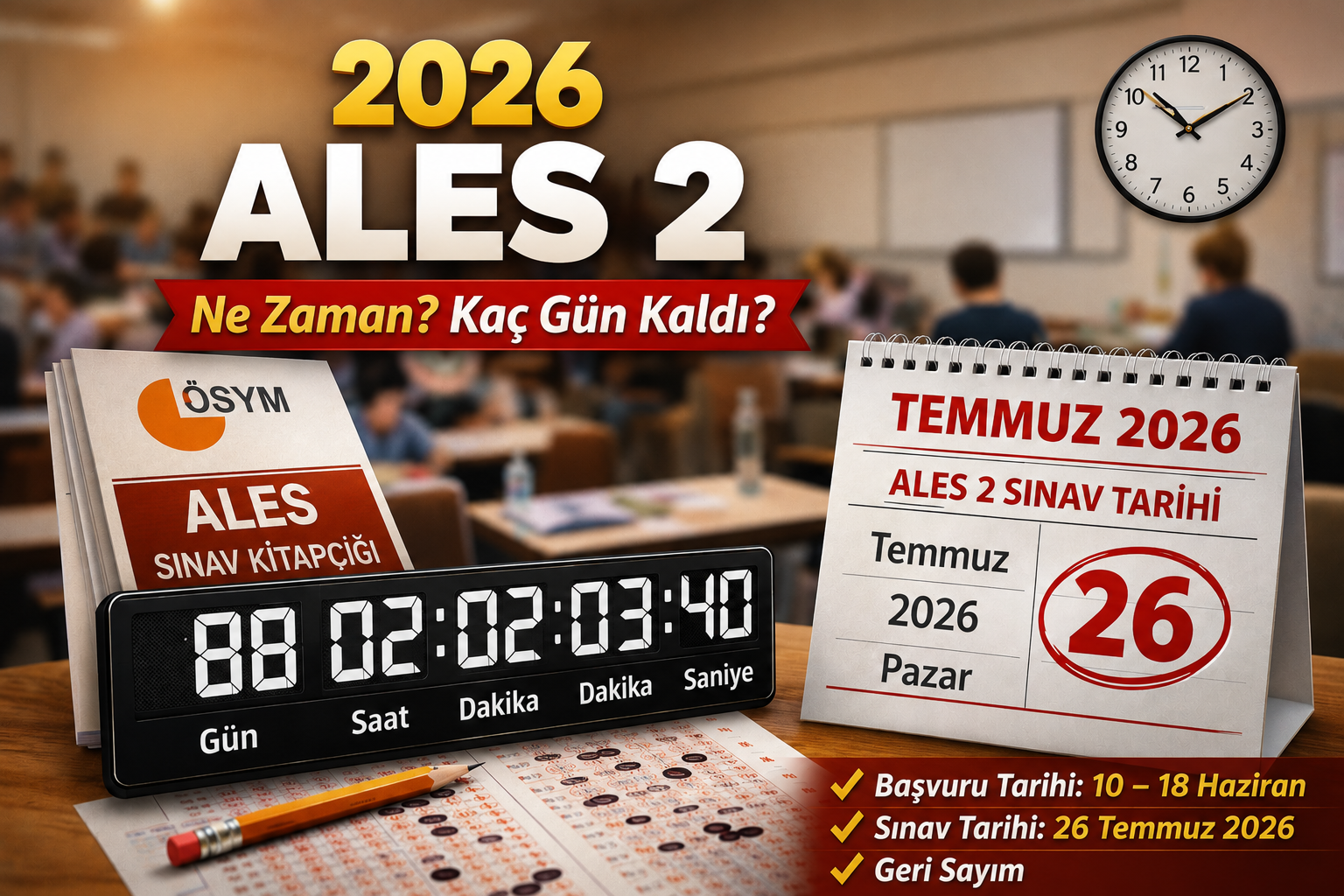 2026 ALES 2 Ne Zaman? 2026 ALES’e Kaç Gün Kaldı? (Güncel)