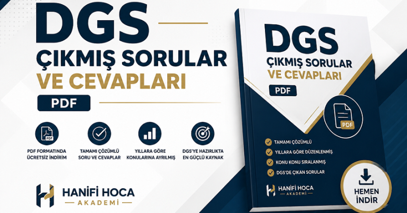 DGS Çıkmış Sorular ve Cevapları PDF