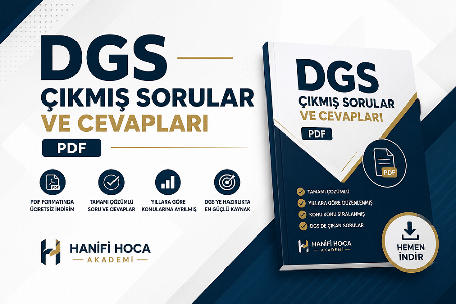 DGS Çıkmış Sorular ve Cevapları PDF