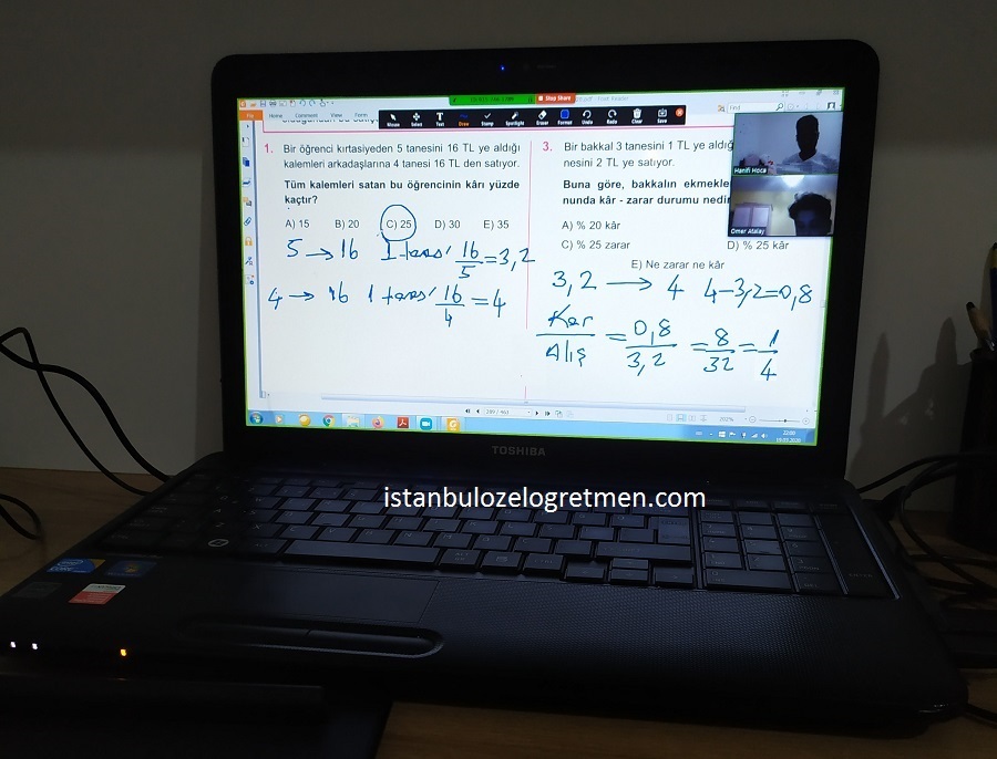 Zoom üzerinden online matematik özel dersler - Hanifi Hoca